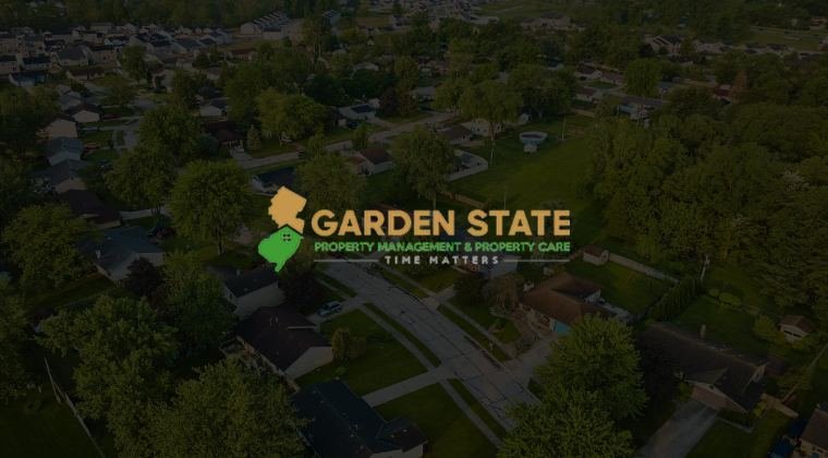 Aerial view of a New Jersey neighborhood managed by Garden State Property Management